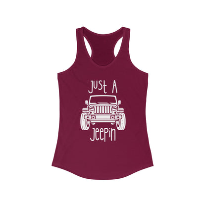 Just A Jeepin Racerback Tank