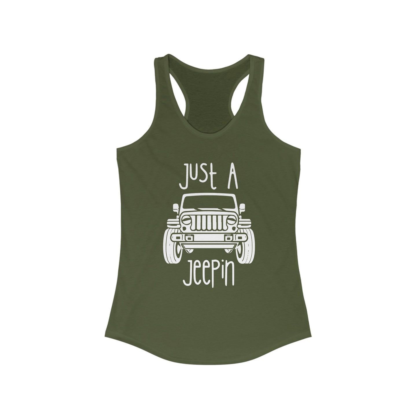 Just A Jeepin Racerback Tank