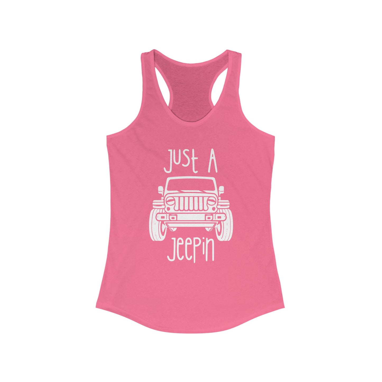 Just A Jeepin Racerback Tank