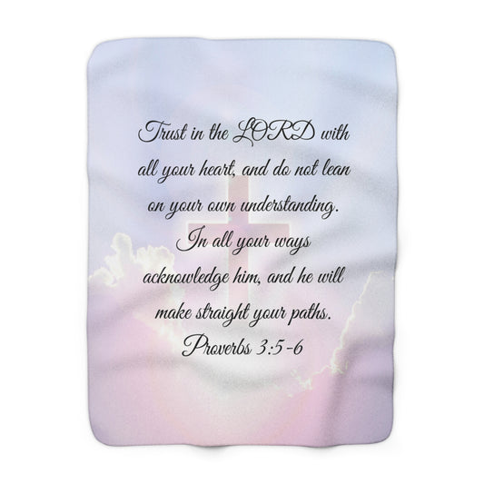 Trust the Lord Sherpa Fleece Blanket