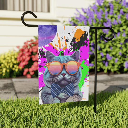 Cool Cat Garden Flag