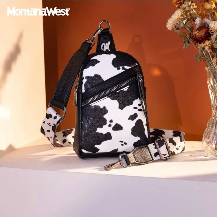 Montana West Cowprint Crossbody Bag