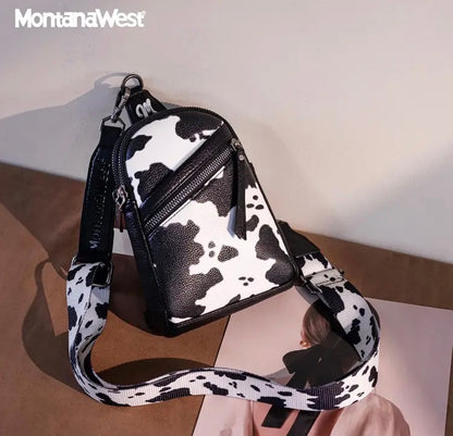 Montana West Cowprint Crossbody Bag